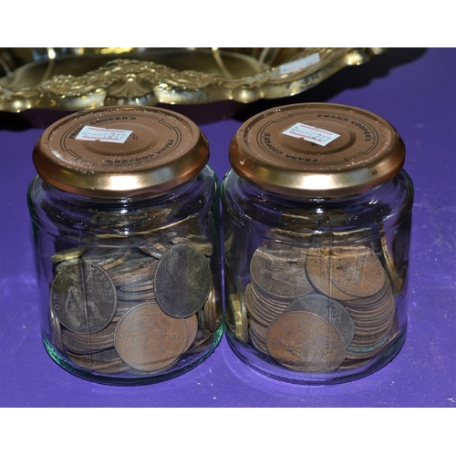 371 - 2 jars of coins