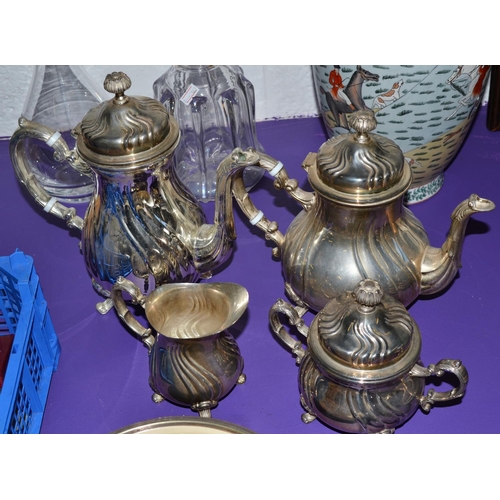 392 - A 4 piece silver plated tea set by Grenadier