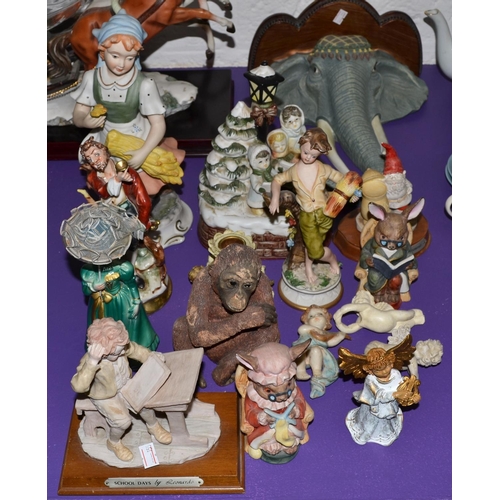 412 - collection of pottery figures