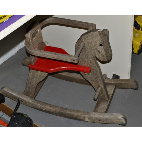 495 - Vintage wooden child's rocking horse