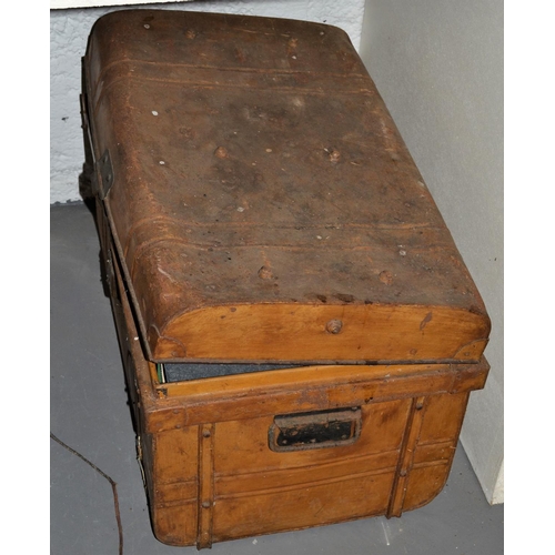 508 - Large metal trunk containing books