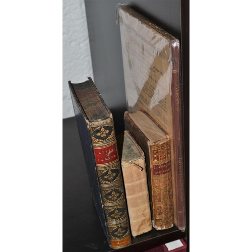 535 - 4 antique leather bound books - 18th/19th century