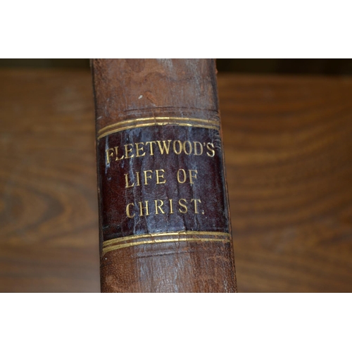 543 - Full leather bound - Fleetwood's Life of Christ c.1775