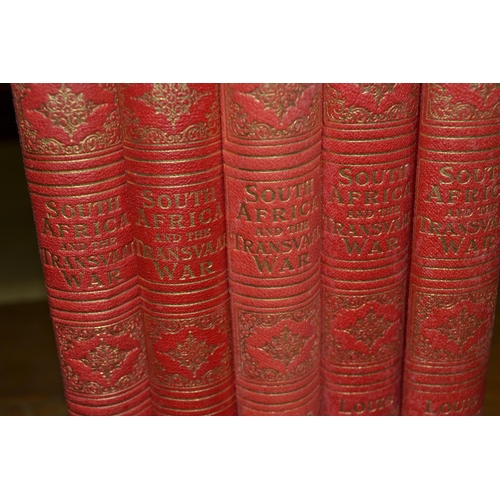 546 - South Africa and the Transvaal War by Louis Creswick in 5 volumes