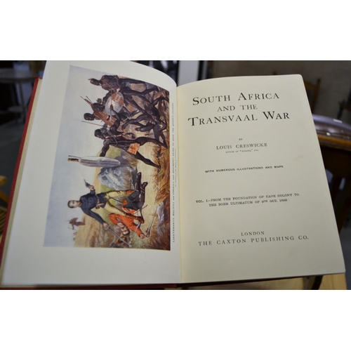 546 - South Africa and the Transvaal War by Louis Creswick in 5 volumes