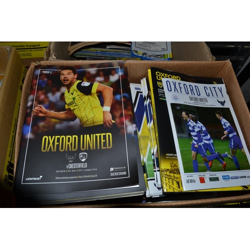 550 - 6 boxes of Oxford United football programmes - 1970's - 2000's approx 1000