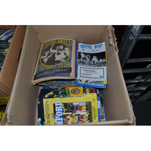 550 - 6 boxes of Oxford United football programmes - 1970's - 2000's approx 1000