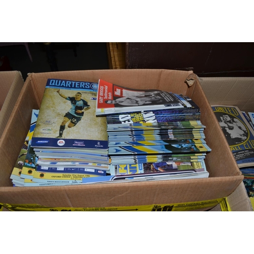 550 - 6 boxes of Oxford United football programmes - 1970's - 2000's approx 1000