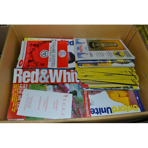 550 - 6 boxes of Oxford United football programmes - 1970's - 2000's approx 1000