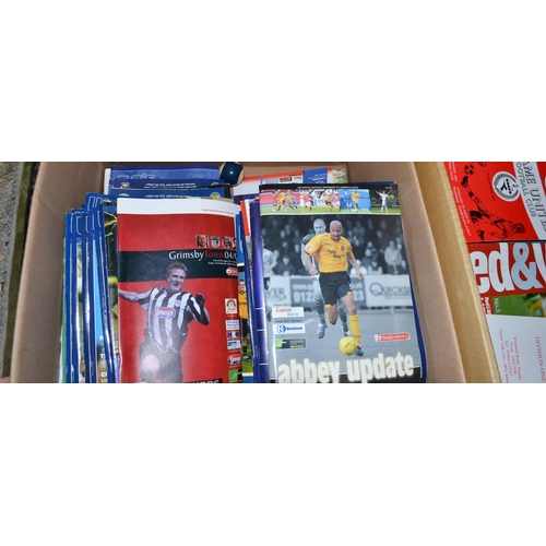 550 - 6 boxes of Oxford United football programmes - 1970's - 2000's approx 1000