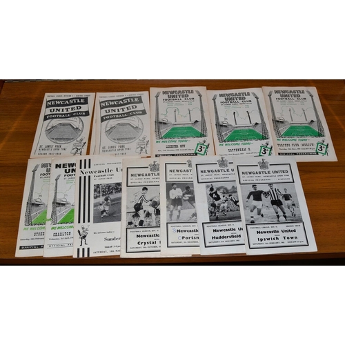 552 - A collection of Newcastle United football programmes from c.1954 to 2002