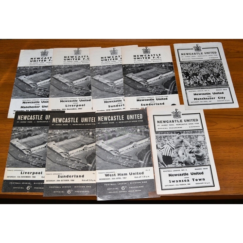 552 - A collection of Newcastle United football programmes from c.1954 to 2002