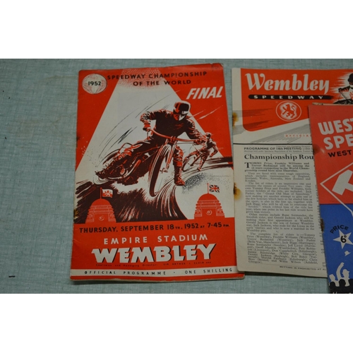 556 - A collection of 1952 Speedway programmes