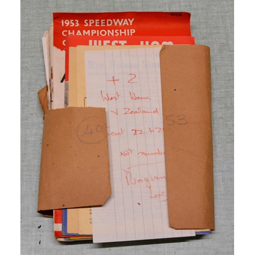 557 - A collection of 1953 Speedway programmes