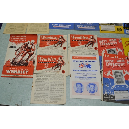 557 - A collection of 1953 Speedway programmes