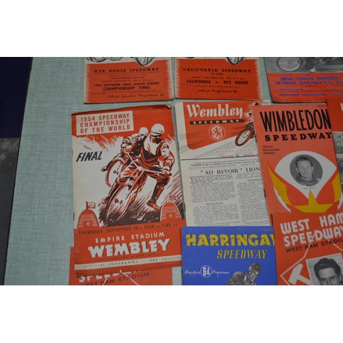 559 - A collection of 1954 Speedway programmes