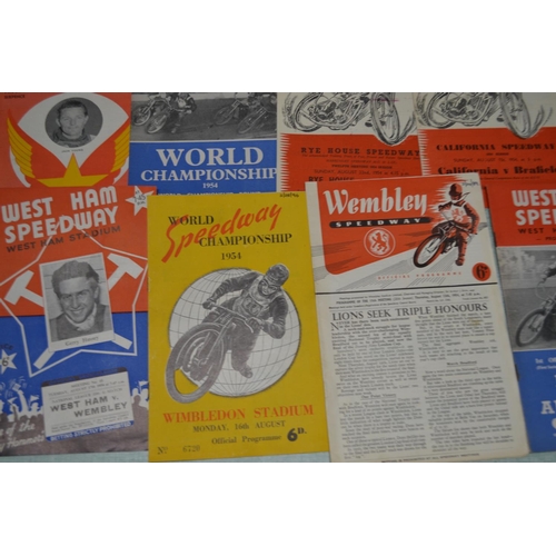 559 - A collection of 1954 Speedway programmes