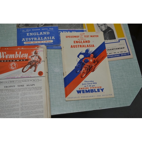 560 - A collection of 1955 Speedway programmes