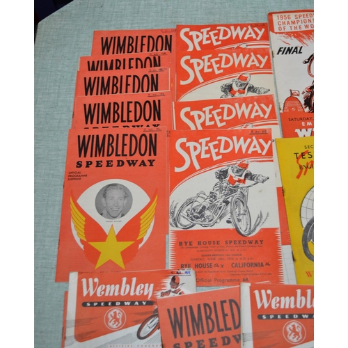 561 - A collection of 1956 Speedway programmes