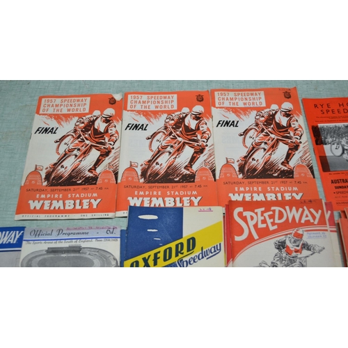 562 - A collection of 1957 Speedway programmes