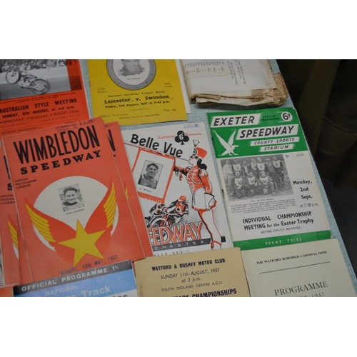 562 - A collection of 1957 Speedway programmes