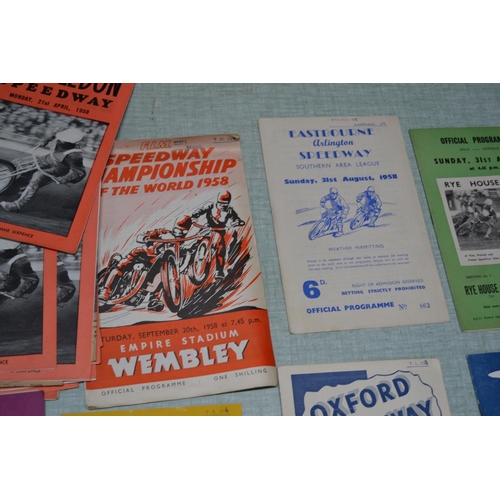 563 - A collection of 1958 Speedway programmes