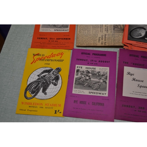 563 - A collection of 1958 Speedway programmes