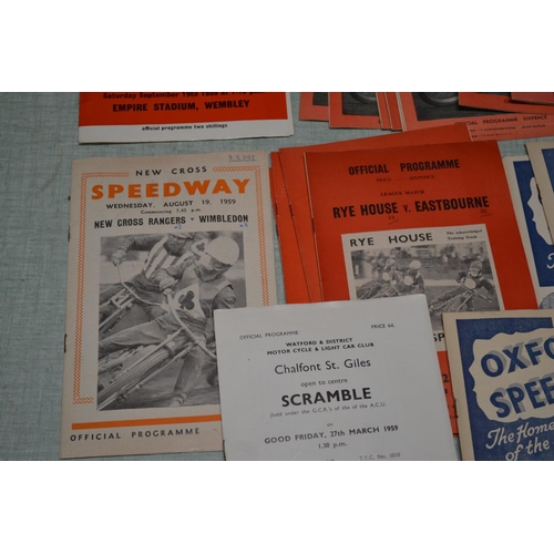 564 - A collection of 1959 Speedway programmes