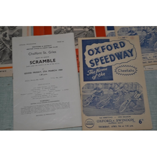 564 - A collection of 1959 Speedway programmes