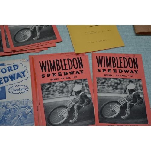 564 - A collection of 1959 Speedway programmes