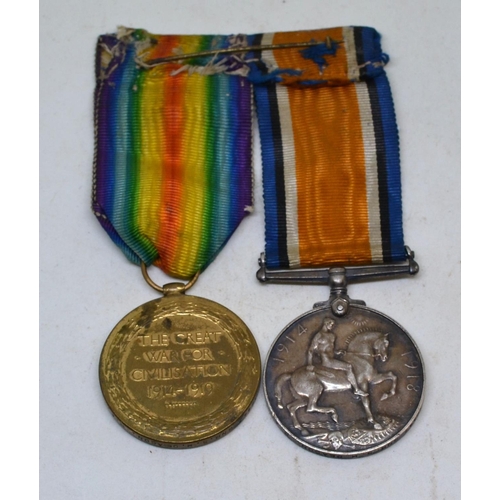 580 - Pair of WW1 medals - 16447 Gnr SH Deacon RA