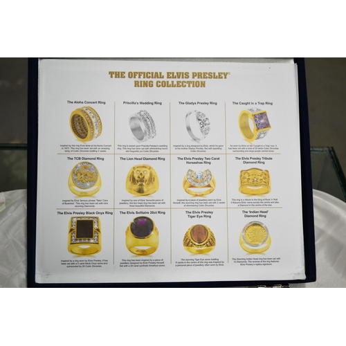 606 - The Official Elvis Presley ring collection in box