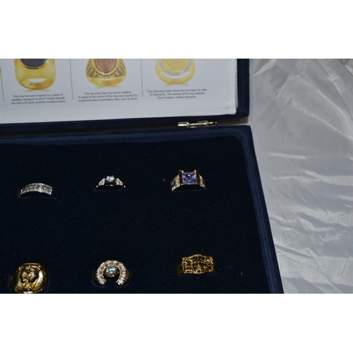 606 - The Official Elvis Presley ring collection in box