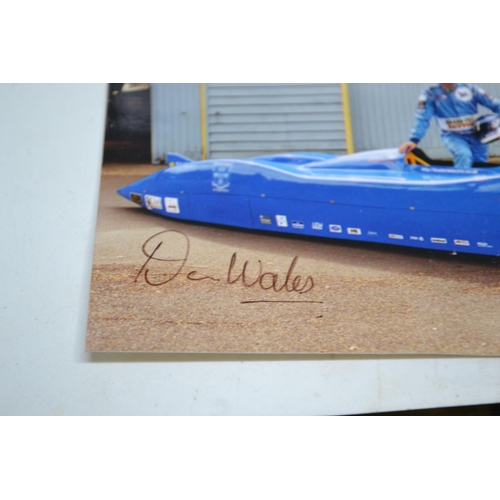 611 - Don Wales autograph and a model of Bluebird electric