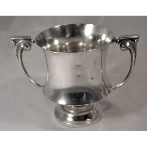 701 - A solid silver 2 handled trophy cup - Chester 1937 
- Makers mark obscured