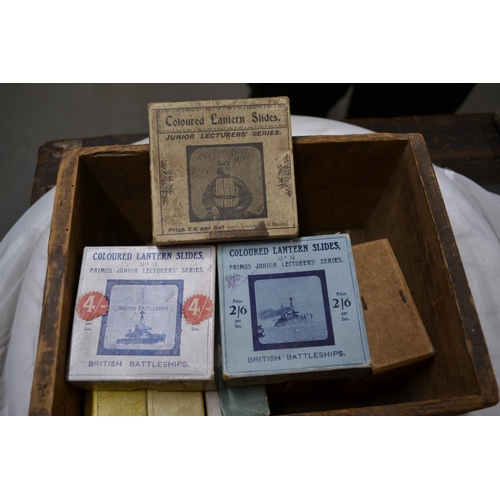 727 - Large quantity of boxed lantern slides