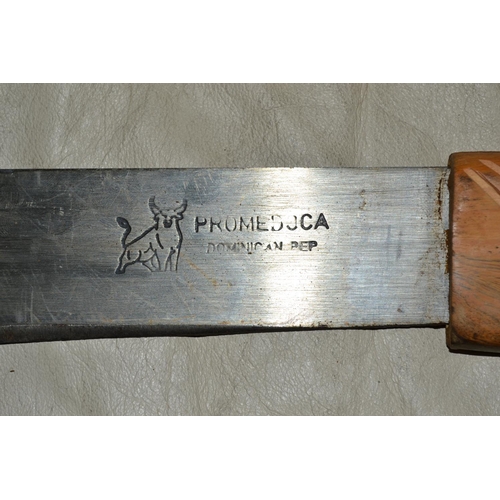 741 - Promedoca Machete in leather scabbard - Made in Dominican Republic