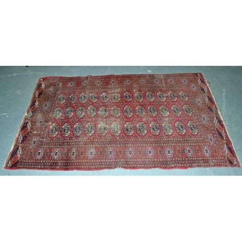 1 - Large vintage red patterned rug