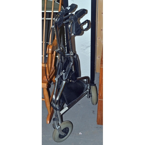 114 - Black and Chrome disability walker