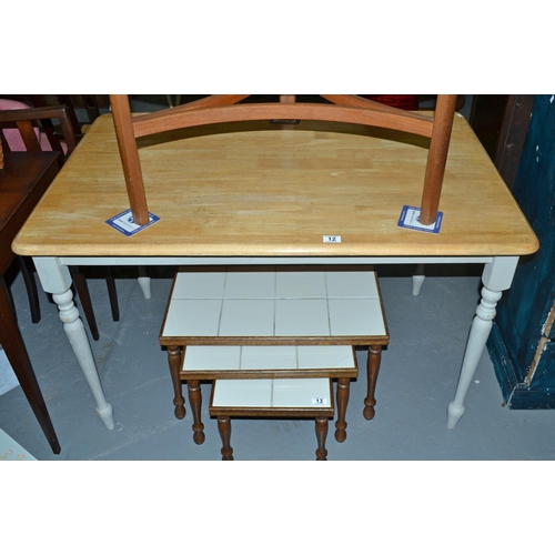 12 - Kitchen table with painted legs