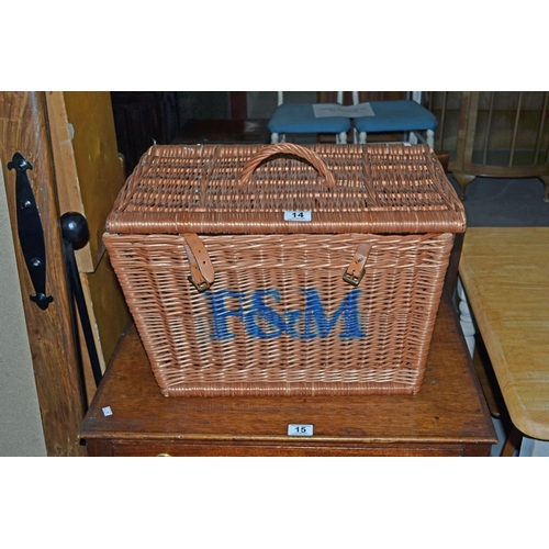 14 - Fortnum & Mason wicker picnic basket