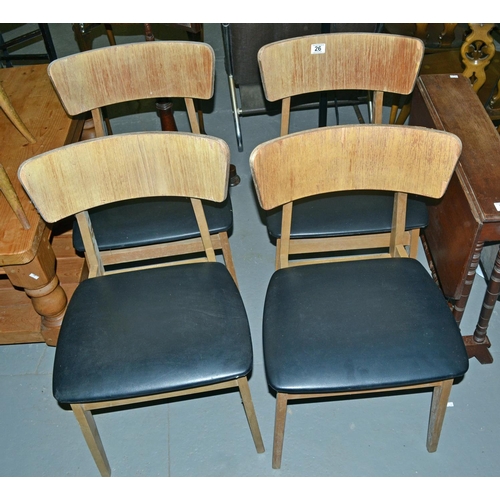 26 - 4 retro kitchen chairs