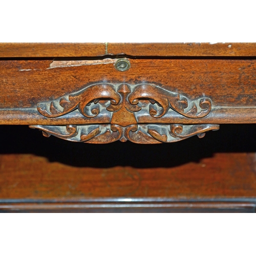 29 - Victorian Mahogany leather topped desk with faux drawers