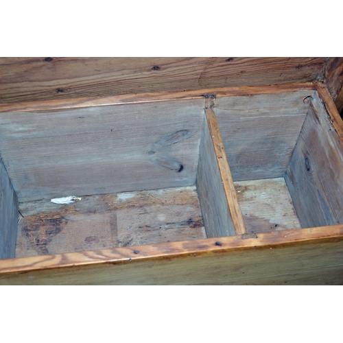 35 - Antique pine box with rope handles