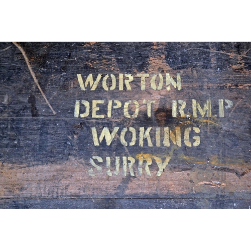 43 - Vintage Military Wooden trunk - Lt Col J.Worton