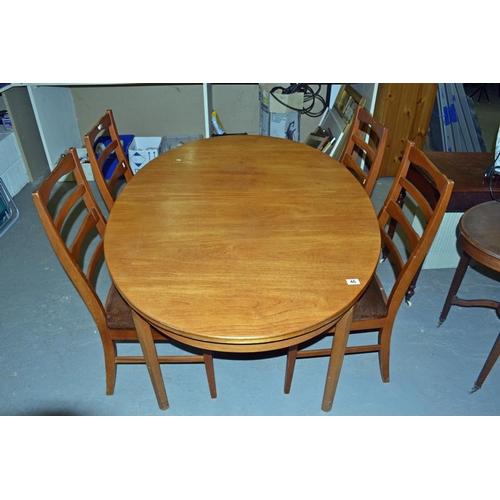 46 - G-Plan style extending dining table and 4 chairs by William Lawrence