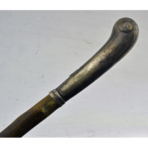 727 - White metal topped walking stick