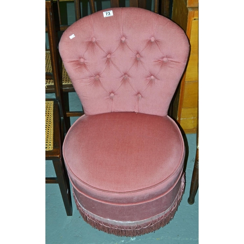 73 - Upholstered bedroom chair