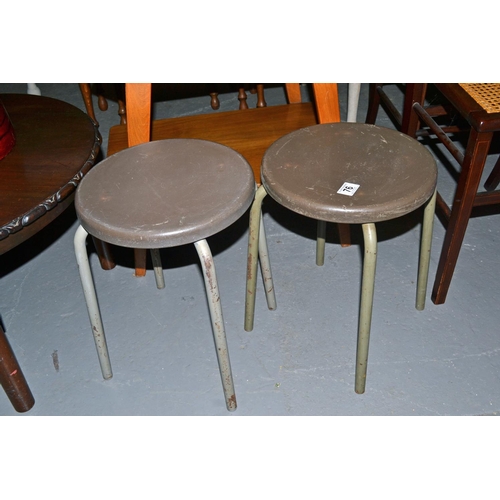 76 - 2 vintage stools by PEL design group