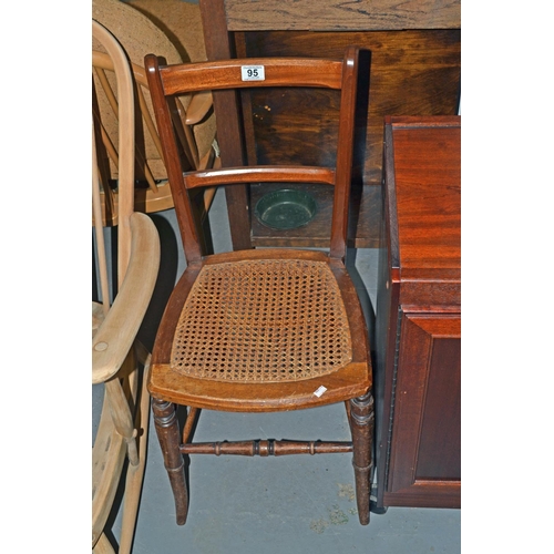 95 - Cane seated bedroom chair